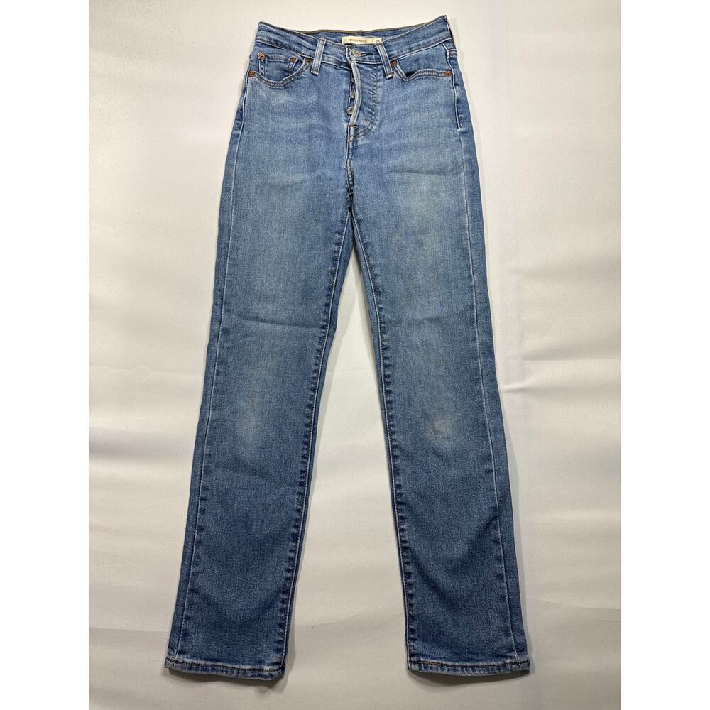 Levi's Women's Wedgie Straight Leg Blue Denim Jeans - 25x28 (24x27.5) *READ*